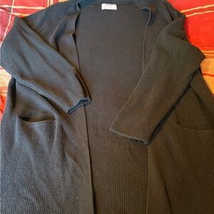 Old Navy Black Ribbed Cardigan